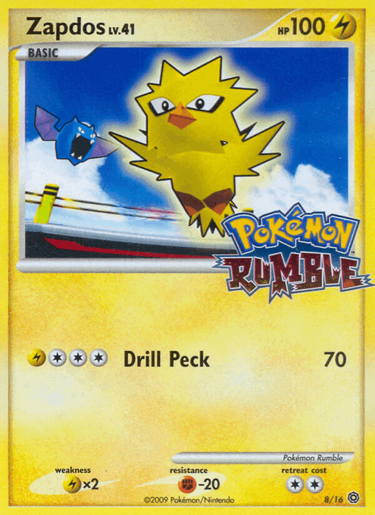 Zapdos #8 from Pokémon Rumble - Illustrated by Pokemon Rumble
