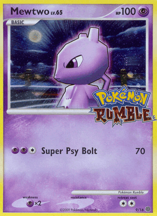 Mewtwo Pokémon TCG card art