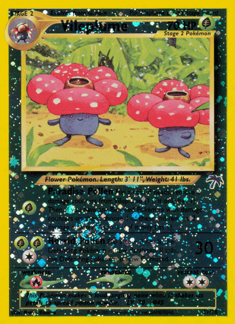Vileplume #17 from Southern Islands - Illustrated by Naoyo Kimura