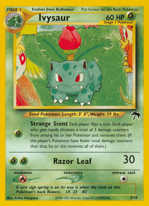Ivysaur Pokémon TCG card art