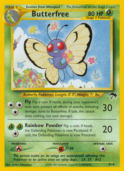 Butterfree Pokémon TCG card art