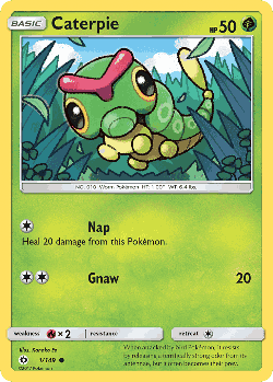 Caterpie Pokémon TCG card art
