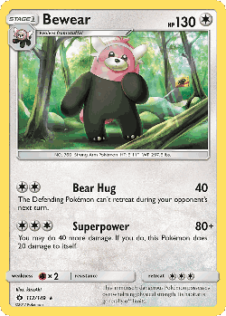 Bewear 112, Sun & Moon