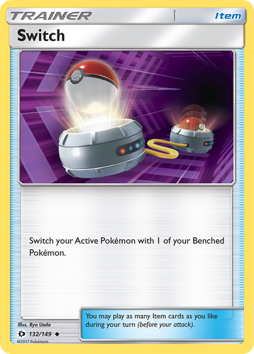 Switch #132 from Sun & Moon - Uncommon - Illustrated by Ryo Ueda