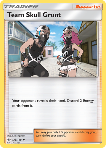 Team Skull Grunt #133 from Sun & Moon - Uncommon - Illustrated by Ken Sugimori
