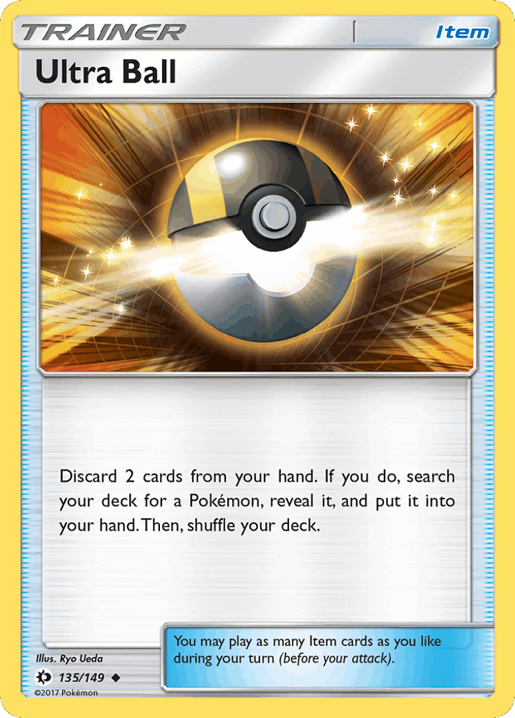 Ultra Ball #135 from Sun & Moon - Uncommon - Illustrated by Ryo Ueda