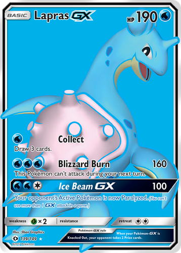Lapras-GX 139, Sun & Moon