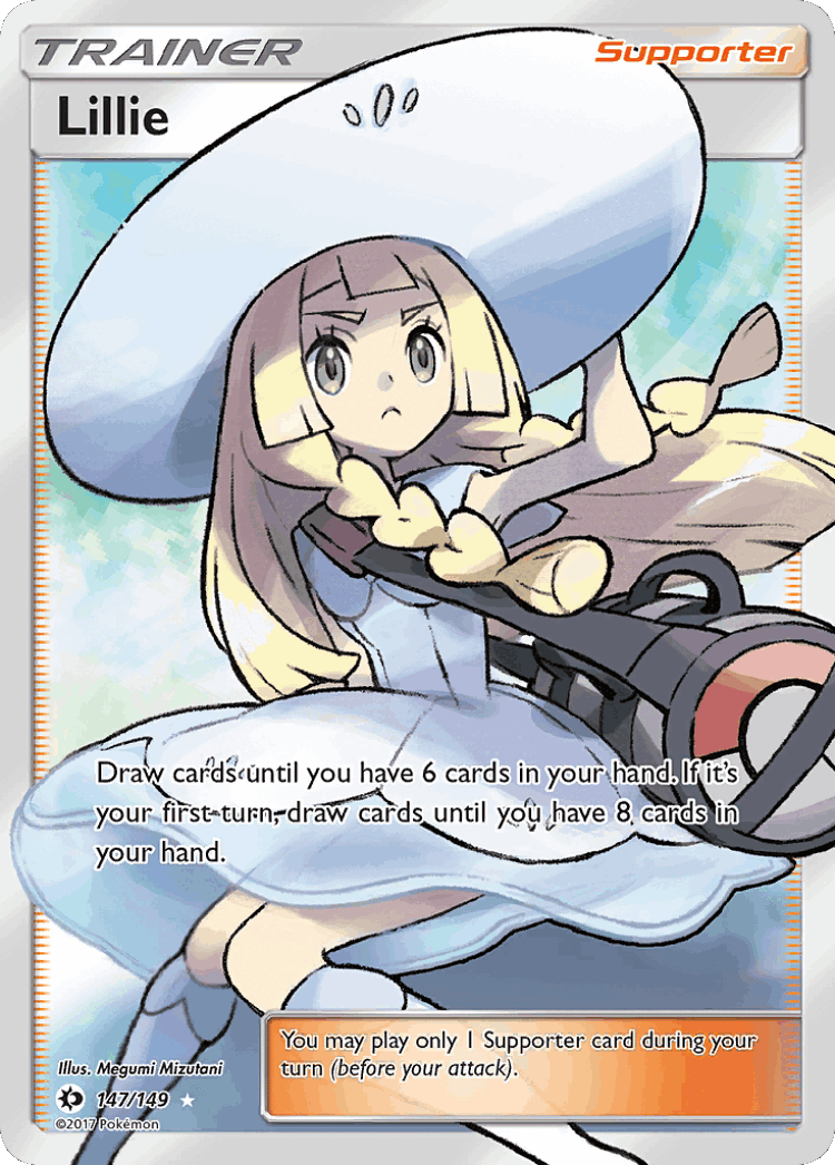 Lillie #147 from Sun & Moon - Rare Ultra - Illustrated by Megumi Mizutani