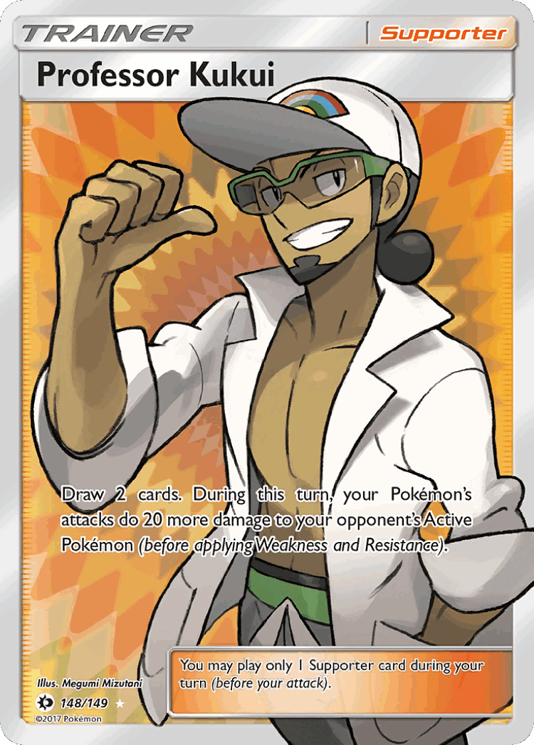 Professor Kukui #148 from Sun & Moon - Rare Ultra - Illustrated by Megumi Mizutani