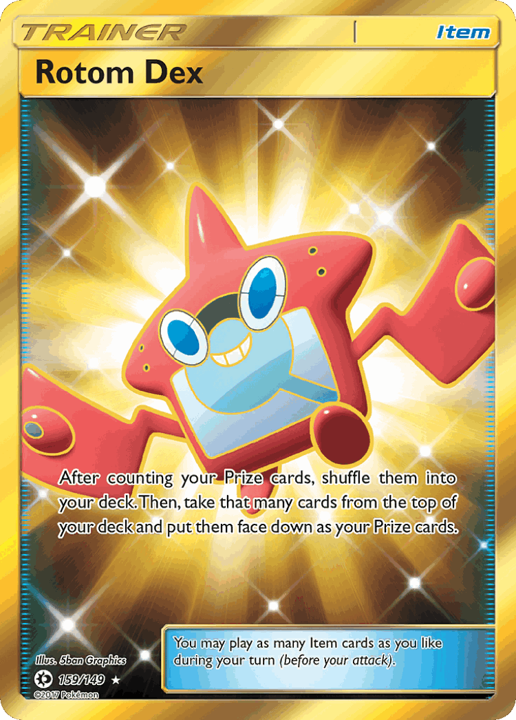 Rotom Dex #159 from Sun & Moon - Rare Secret - Illustrated by 5ban Graphics