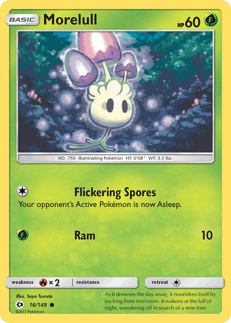 Morelull #16 from Sun & Moon - Common - Illustrated by Saya Tsuruta
