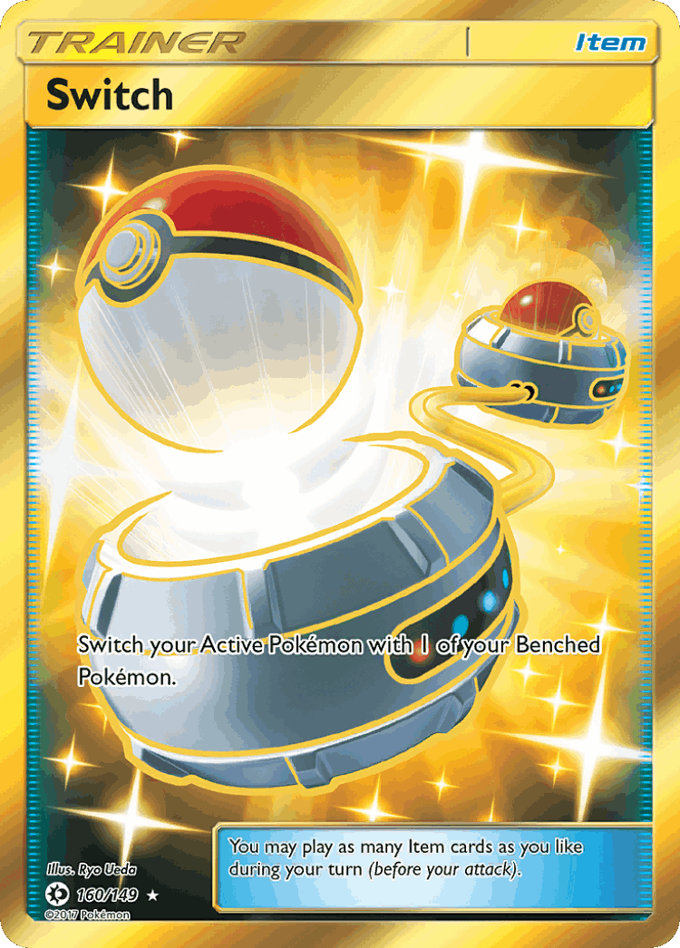 Switch #160 from Sun & Moon - Rare Secret - Illustrated by Ryo Ueda
