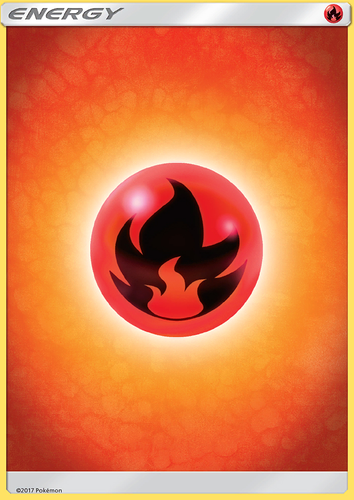 Fire Energy #165 from Sun & Moon - Common