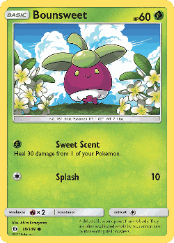 Bounsweet Pokémon TCG card art