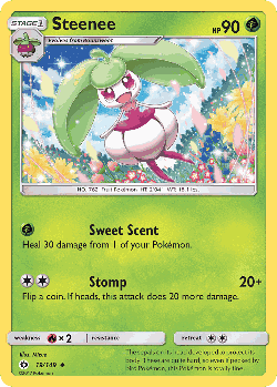 Steenee Pokémon TCG card art