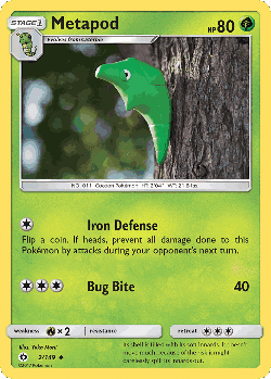 Metapod Pokémon TCG card art