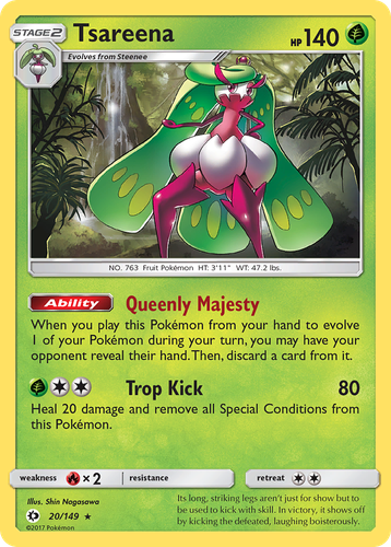 Tsareena Pokémon TCG card art