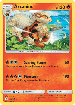 Arcanine Pokémon TCG card art