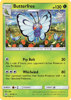 Butterfree Pokémon TCG card art