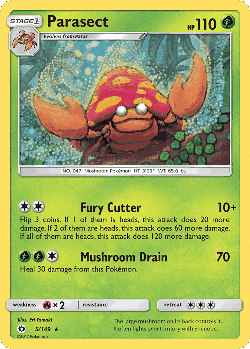 Parasect Pokémon TCG card art