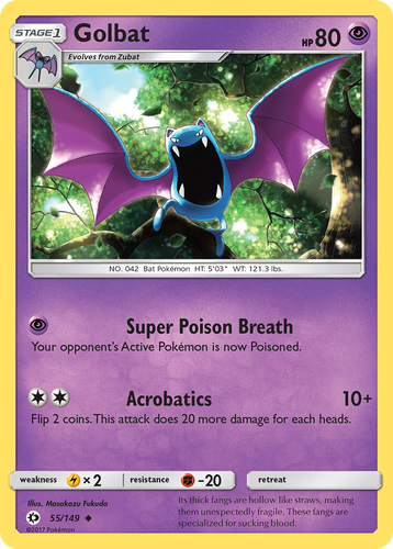 Golbat 55, Sun & Moon