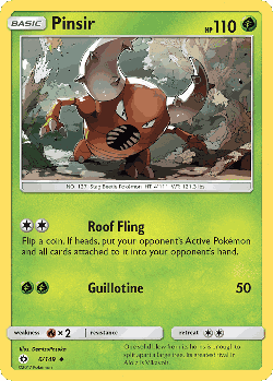 Pinsir Pokémon TCG card art