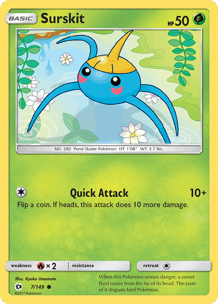 Surskit #7 from Sun & Moon - Common - Illustrated by Kyoko Umemoto