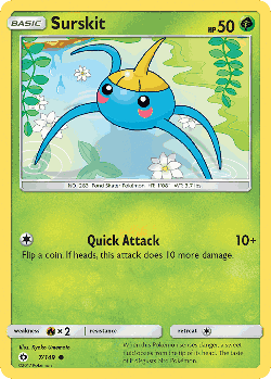 Surskit Pokémon TCG card art