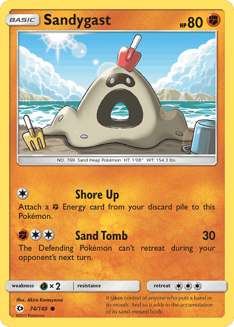 Sandygast #74 from Sun & Moon - Common - Illustrated by Akira Komayama