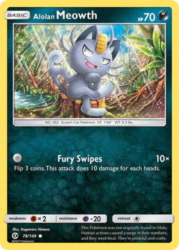 Alolan Meowth 78, Sun & Moon