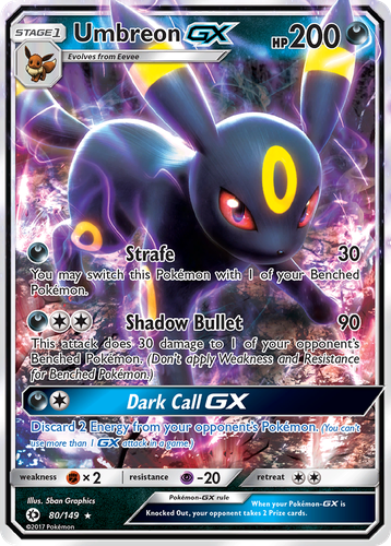Umbreon-GX 80, Sun & Moon