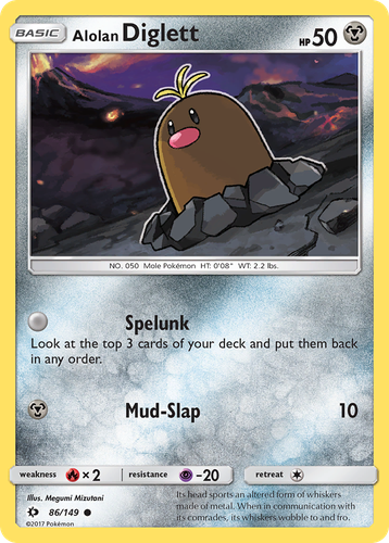 Alolan Diglett 86, Sun & Moon