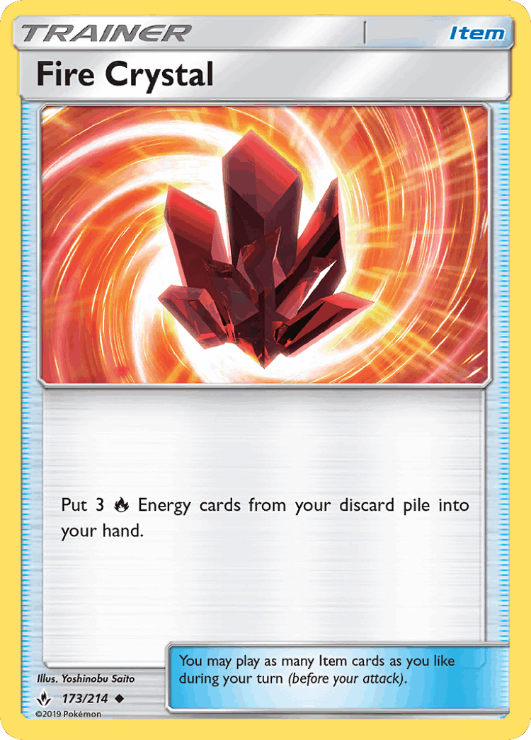 Fire Crystal #173 from Unbroken Bonds - Uncommon - Illustrated by Yoshinobu Saito