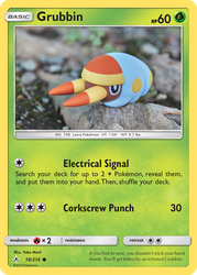 Grubbin Pokémon TCG card art
