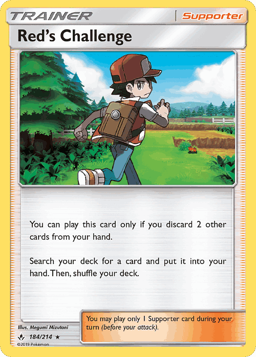 Red's Challenge #184 from Unbroken Bonds - Rare Holo - Illustrated by Megumi Mizutani