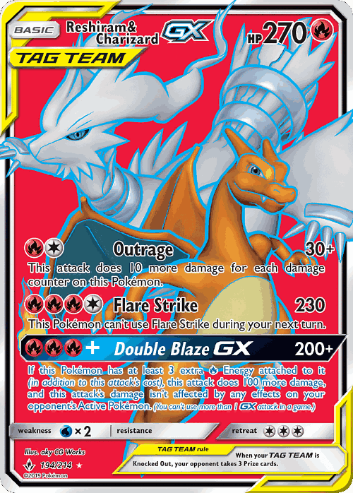 Reshiram & Charizard-GX 194, Unbroken Bonds