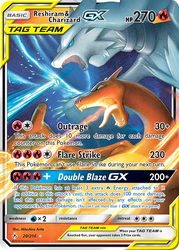 Reshiram & Charizard-GX card art