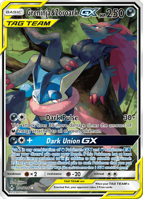 Greninja & Zoroark-GX 201, Unbroken Bonds