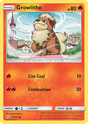 Growlithe Pokémon TCG card art