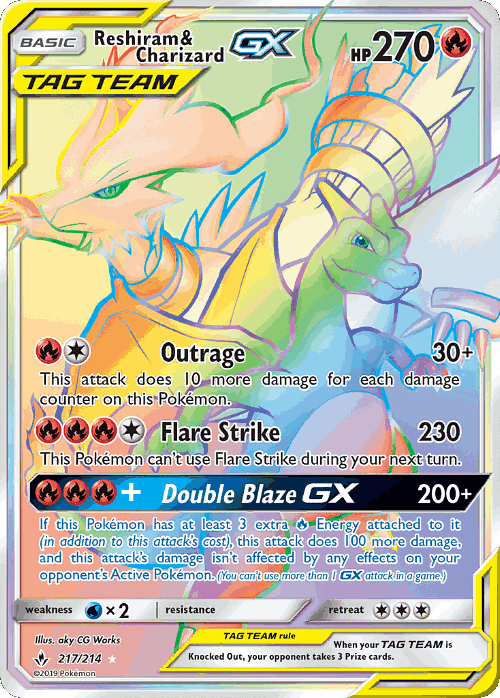 Reshiram & Charizard-GX 217, Unbroken Bonds
