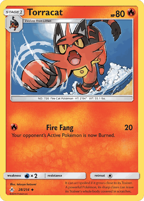 Torracat #28 from Unbroken Bonds - Uncommon - Illustrated by tetsuya koizumi