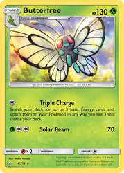 Butterfree Pokémon TCG card art