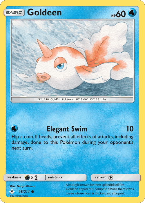 Goldeen #48 from Unbroken Bonds - Common - Illustrated by Naoyo Kimura
