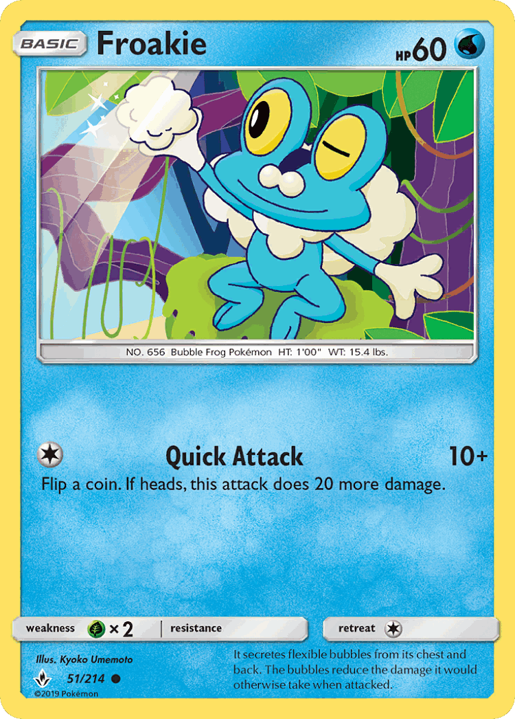 Froakie #51 from Unbroken Bonds - Common - Illustrated by Kyoko Umemoto