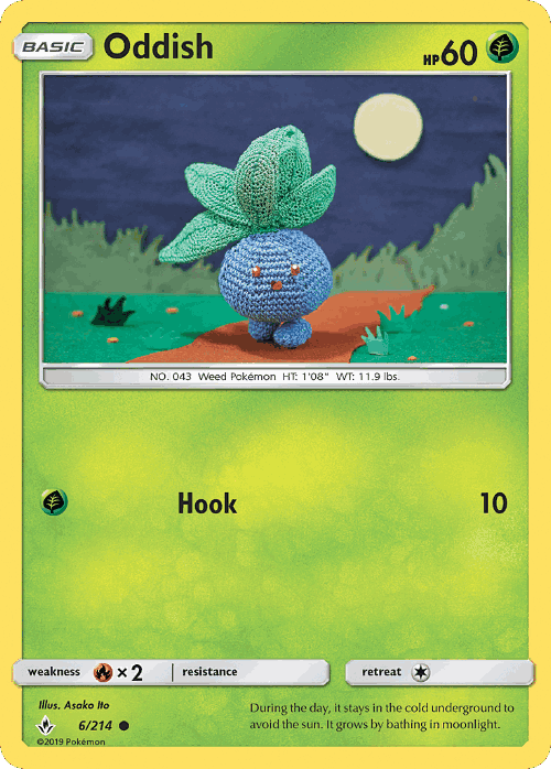 Oddish Pokémon TCG card art