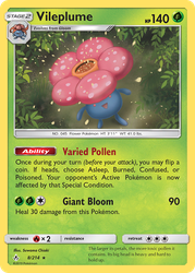 Vileplume Pokémon TCG card art