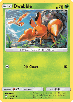 Dwebble Pokémon TCG card art