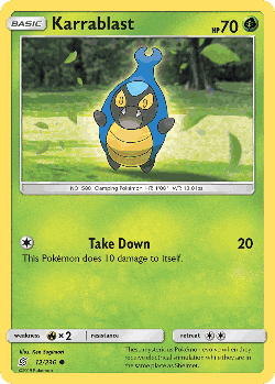 Karrablast Pokémon TCG card art