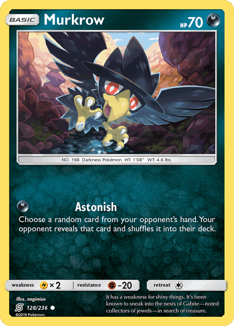 Murkrow #128 from Unified Minds - Common - Illustrated by nagimiso
