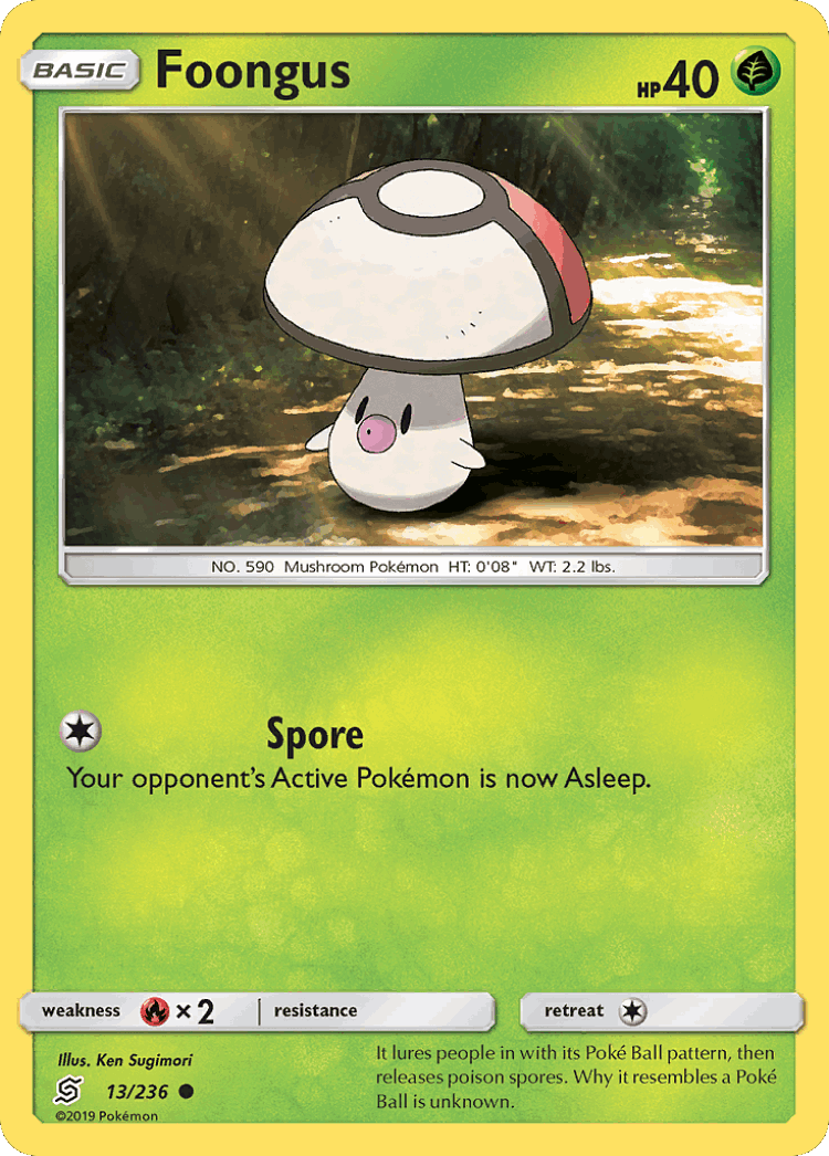 Foongus #13 from Unified Minds - Common - Illustrated by Ken Sugimori